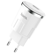 Сетевое зарядное устройство Hoco C37A 2.4A 1USB Charger белое